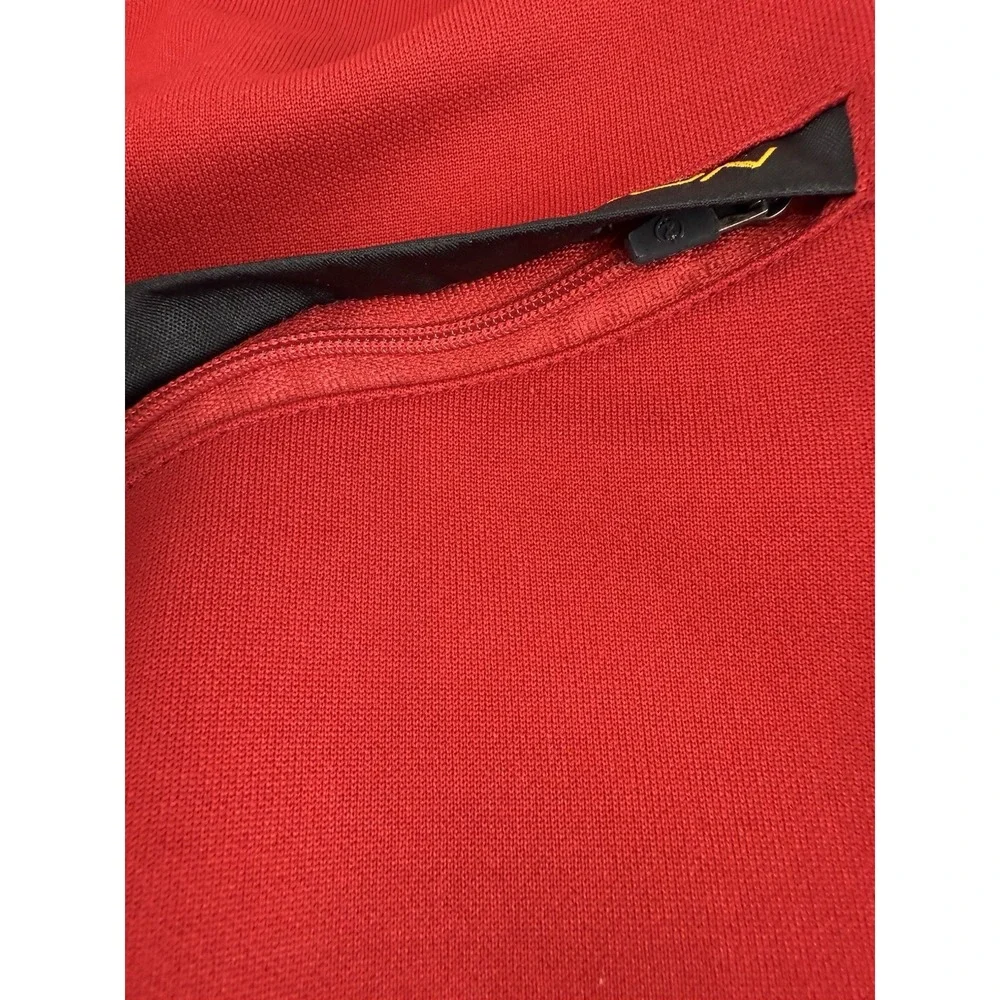Nautica Competition Jacket Mens Large Red Blue Full Zip Track Sweater Bomber USA